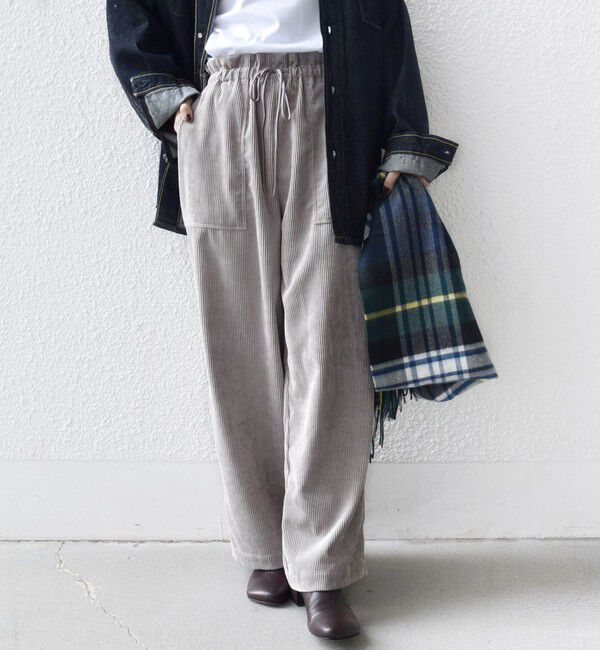 SHIPS for women「〈洗濯機可能〉TUMUGITO(R) コーデュロイ ドロスト パンツ 2」|その他|