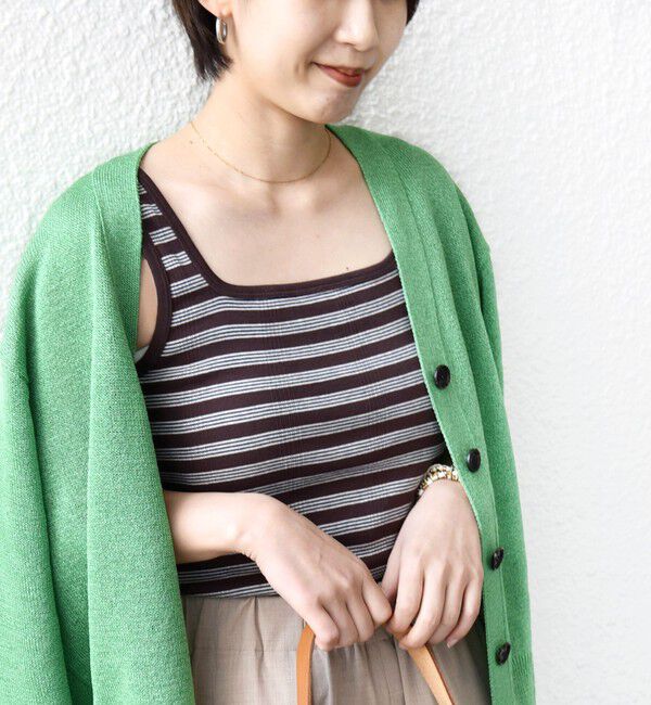 SHIPS for women「〈手洗い可能〉ブライト ペーパー Vネック ニット カーディガン」|カーディガン|