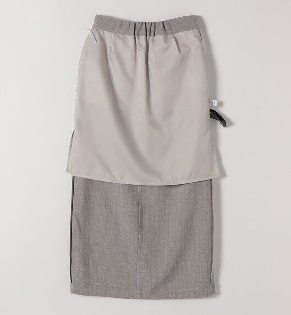 quaranciel「quaranciel:〈手洗い可能〉ウーステッド Iライン スリット スカート（セットアップ対応）」|スカート|