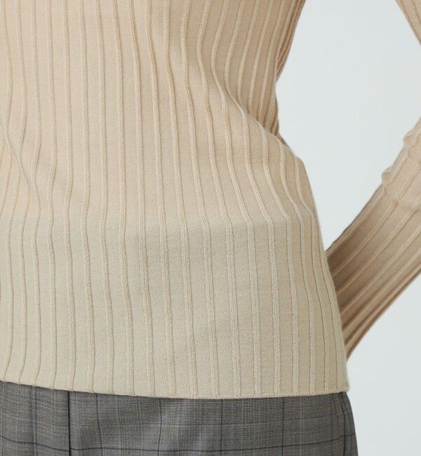 TOMORROWLAND collection「カシミヤシルクリブ クルーネックプルオーバー」|ニット・セーター|