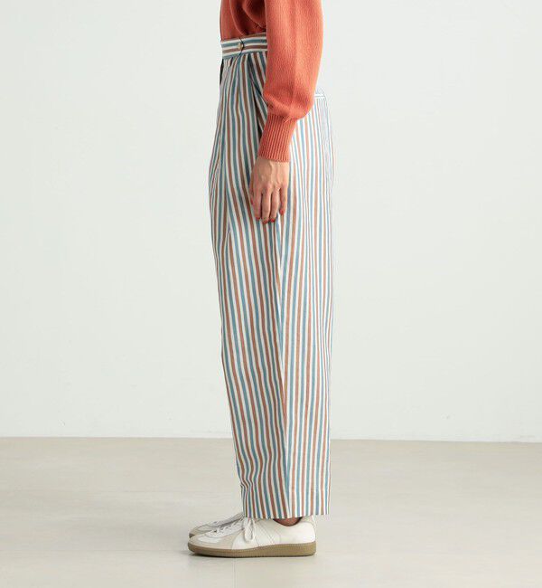 BACCA「ウォッシャーシルク ギャザードワイドパンツ」|チノ|