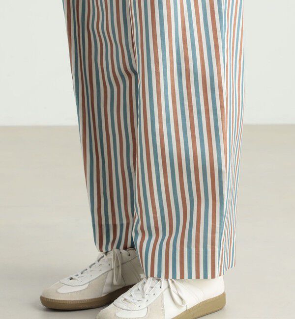 BACCA「ウォッシャーシルク ギャザードワイドパンツ」|チノ|