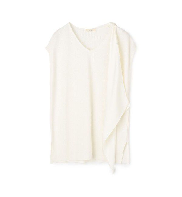 DES PRES「ファブリックコンビニット スカーフプルオーバー」|ニット・セーター|11 ホワイト