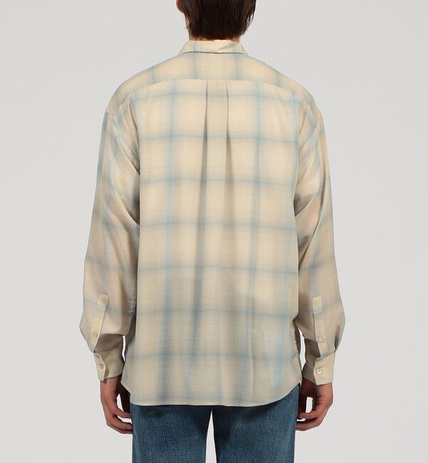 TOMORROWLAND MENS「ウールポリエステル シャーリングレギュラーカラーシャツ」|シャツ・ブラウス|