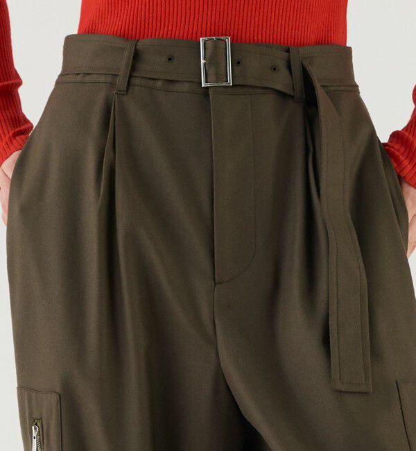 GALERIE VIE「ライトフラノストレッチ  アウトポケットカーゴパンツ」|カーゴ|