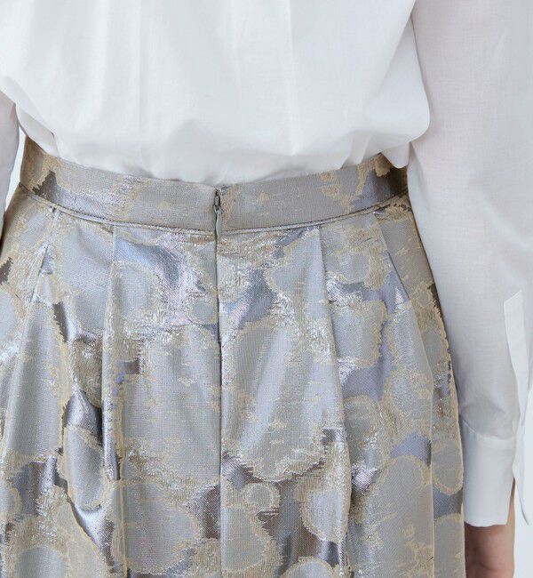 TOMORROWLAND collection「ブルーシャインジャカード タックストレートスカート」|スカート|