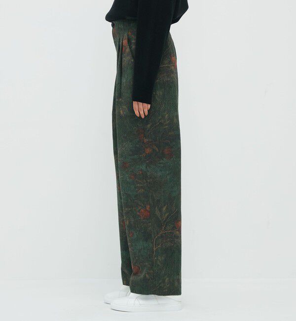 CABaN「オーチャードジャカード 2タックパンツ」|チノ|