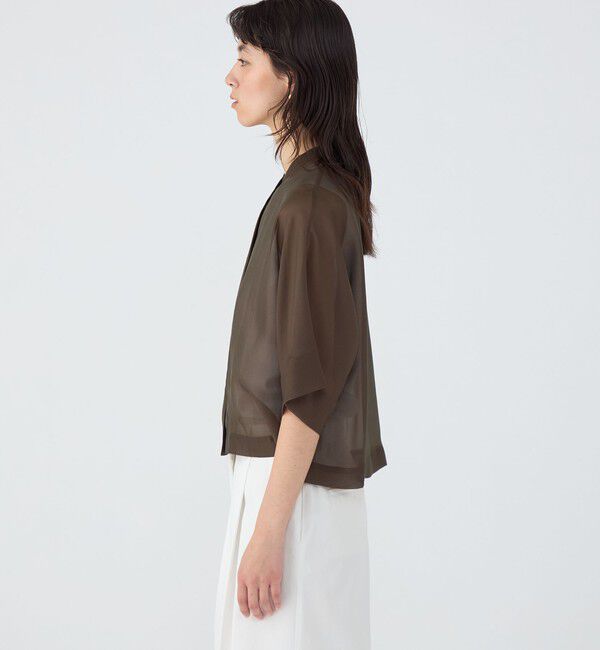 TOMORROWLAND collection「【一部WEB先行予約】シアーオーガンジー シースルーブラウス」|シャツ・ブラウス|