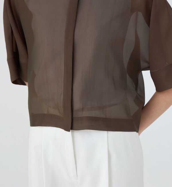 TOMORROWLAND collection「【一部WEB先行予約】シアーオーガンジー シースルーブラウス」|シャツ・ブラウス|