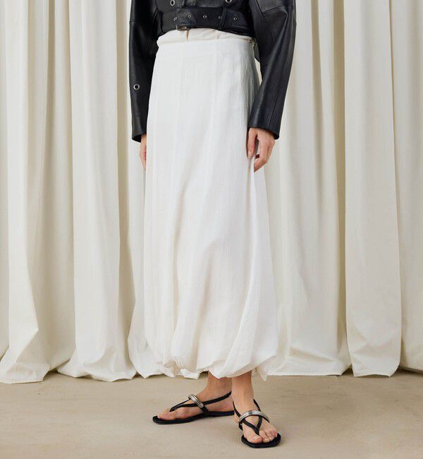 DES PRES「キュプラコットンストライプ バルーンスカート」|スカート|