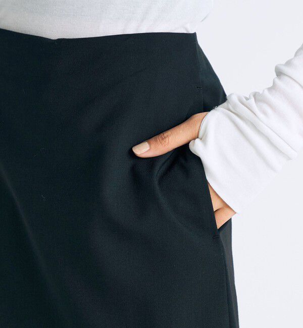 Edition「Super140's ウールトロピカル ラップスカート」|スカート|