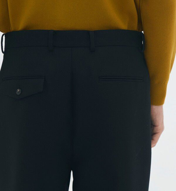 CABaN「ウールダブルクロス 2タックワイドテーパードパンツ」|チノ|