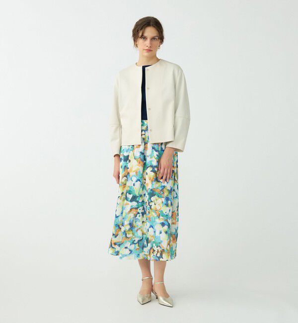 Ballsey「コットンアムンゼン バックペプラムジャケット」|ノーカラージャケット|