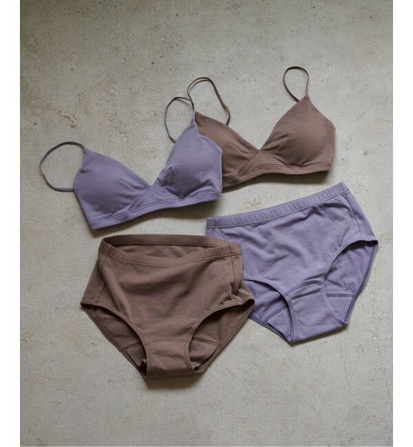 EMILYWEEK「【RESET】オーガニックコットン混 ブラ（グレージュ、パープル）」|インナー|