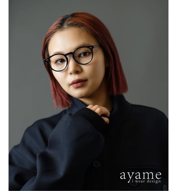EYETHINK「ayame 別注 BOSTON NV Optical」|メガネ|ネイビー