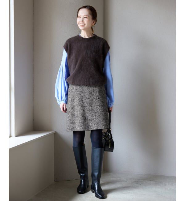 SLOBE IENA「ツイードミニスカート」|スカート|