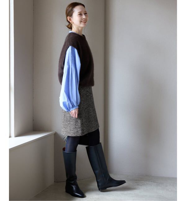 SLOBE IENA「ツイードミニスカート」|スカート|