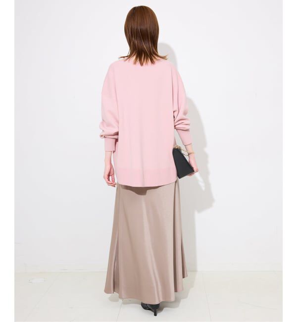 SLOBE IENA「《セットアップ対応可/追加》ウォッシャブルスムース クルーネックプルオーバー」|ニット・セーター|