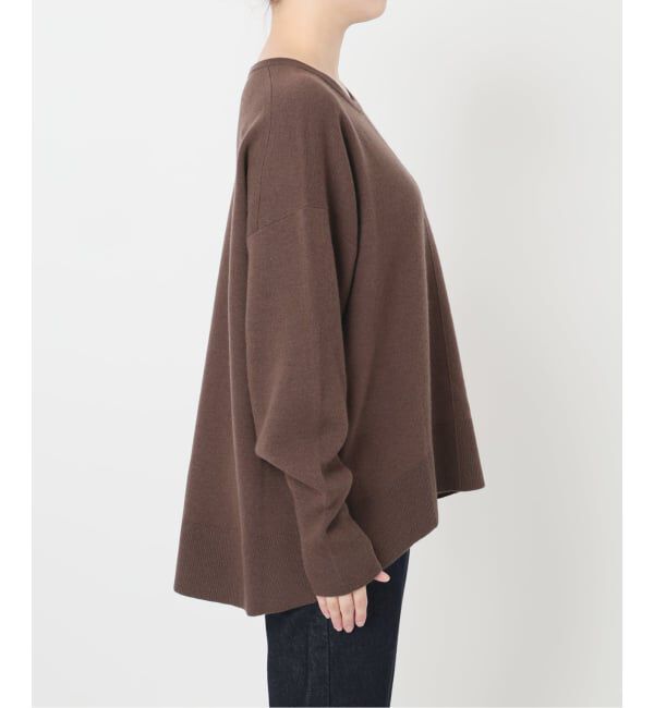 SLOBE IENA「《セットアップ対応可/追加》ウォッシャブルスムース クルーネックプルオーバー」|ニット・セーター|