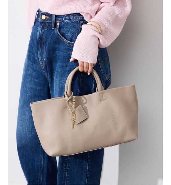 SLOBE IENA「《WEB限定カラーあり/追加6予約》SLOBE レザートートバッグ」|トートバッグ|