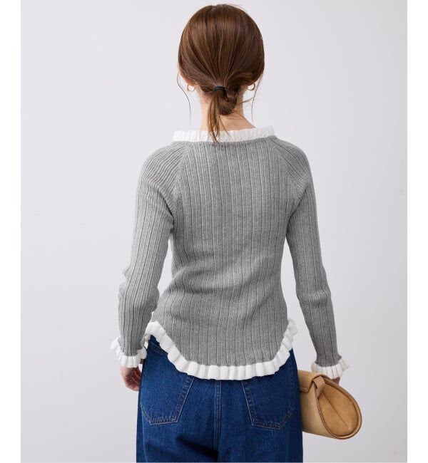 SLOBE IENA「《追加3》tyn.TGOR/トゴール フリルカーディガン J0102」|カーディガン|