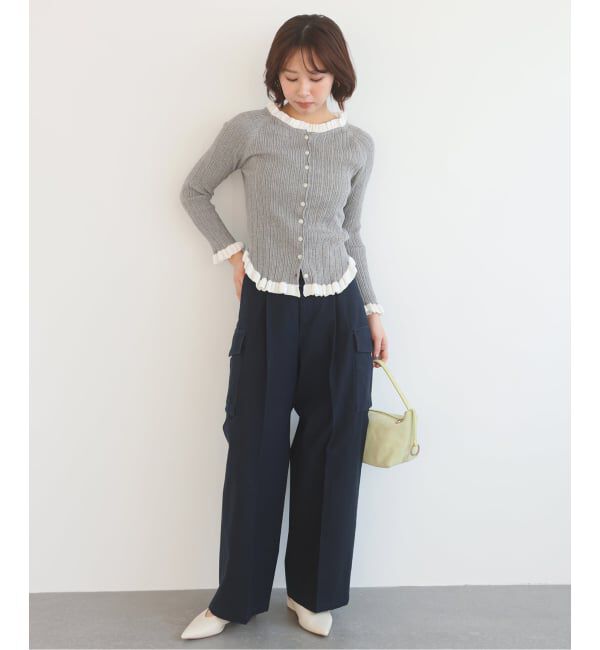 SLOBE IENA「《追加3》tyn.TGOR/トゴール フリルカーディガン J0102」|カーディガン|