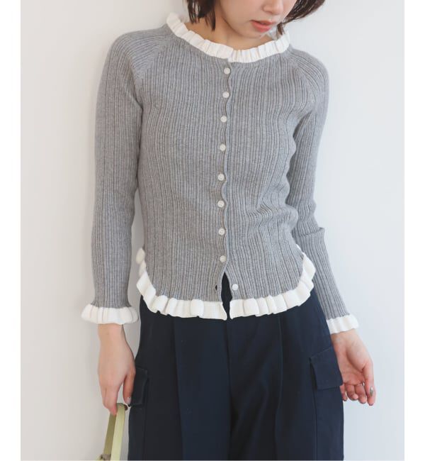 SLOBE IENA「《追加3》tyn.TGOR/トゴール フリルカーディガン J0102」|カーディガン|