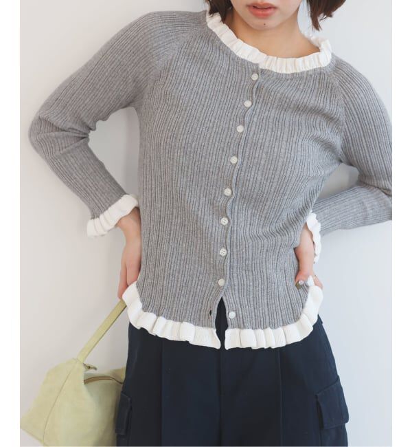 SLOBE IENA「《追加3》tyn.TGOR/トゴール フリルカーディガン J0102」|カーディガン|