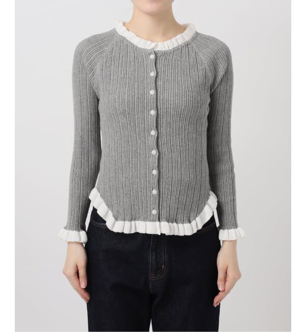 SLOBE IENA「《追加3》tyn.TGOR/トゴール フリルカーディガン J0102」|カーディガン|