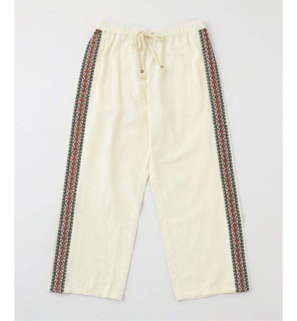 EDIFICE「LEIN  (リーン) 別注 Embroidery イージーパンツ」|その他|ホワイト A