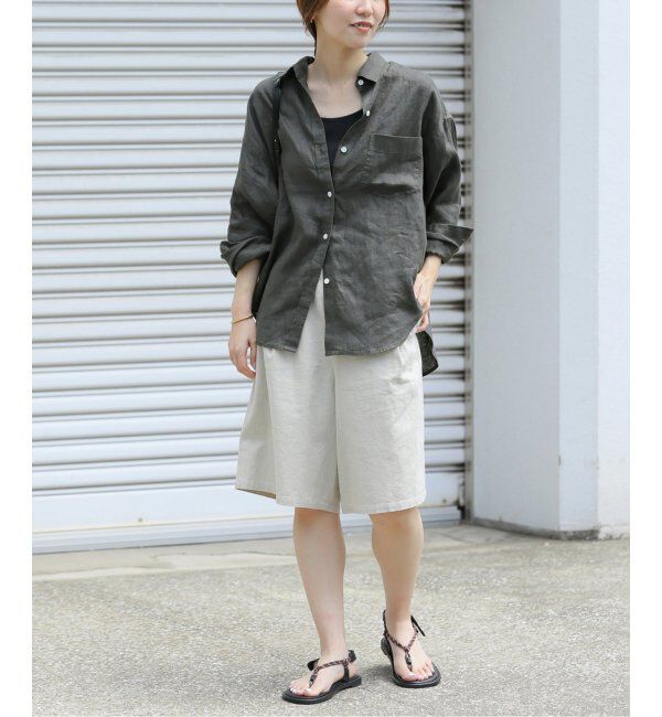 JOURNAL STANDARD relume「《追加2》手洗い可 / カラーリネンオーバーサイズシャツ」|シャツ・ブラウス|
