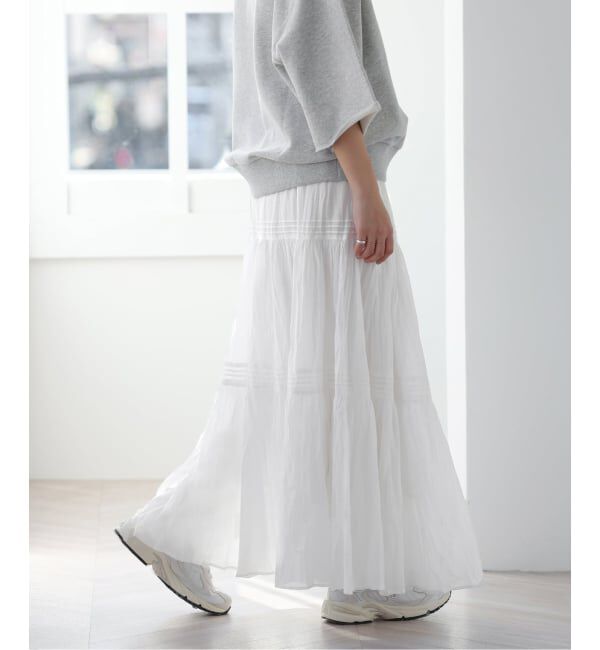 JOURNAL STANDARD relume「《WEB限定追加》コットンボイルクリンクルティアードスカート」|スカート|