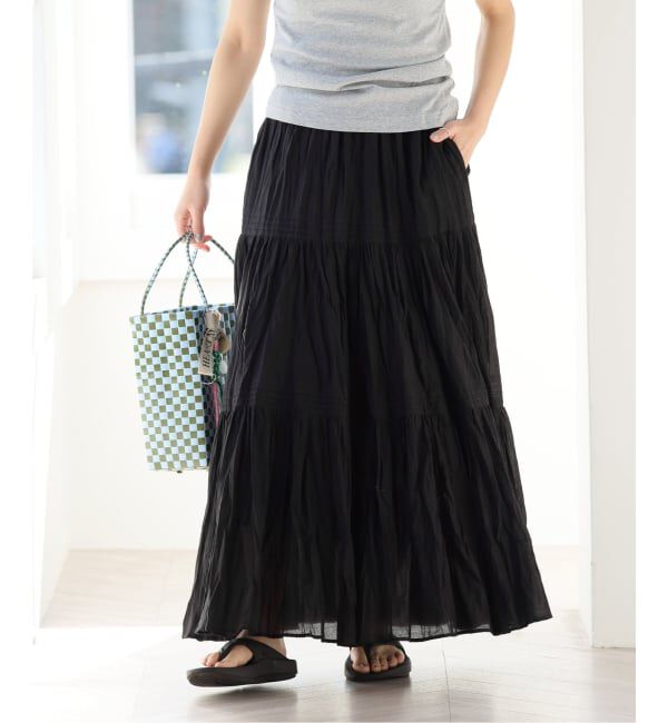 JOURNAL STANDARD relume「《WEB限定追加》コットンボイルクリンクルティアードスカート」|スカート|