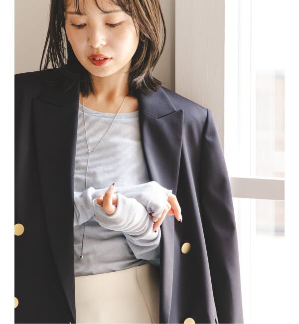 NOBLE「《追加3》シアーテレコロングスリーブプルオーバー」|Tシャツ・カットソー|サックスブルー