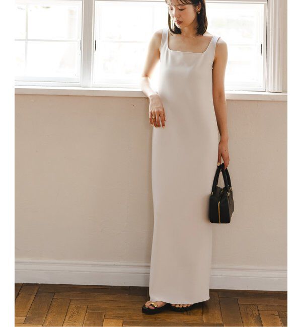 NOBLE「《追加》【洗える】ニットライクジョーゼット2wayワンピース」|ワンピース|