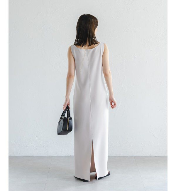 NOBLE「《追加》【洗える】ニットライクジョーゼット2wayワンピース」|ワンピース|