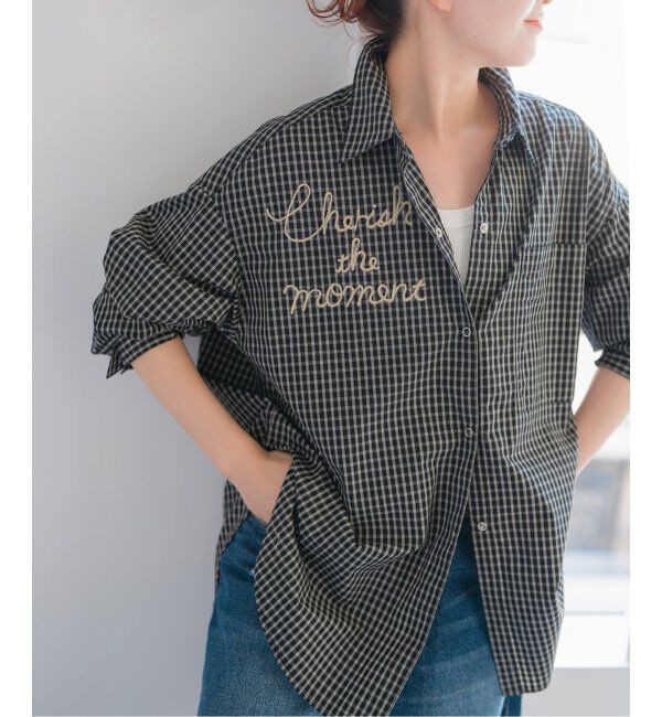 Spick and Span「刺繍オーバーシャツ」|シャツ・ブラウス|