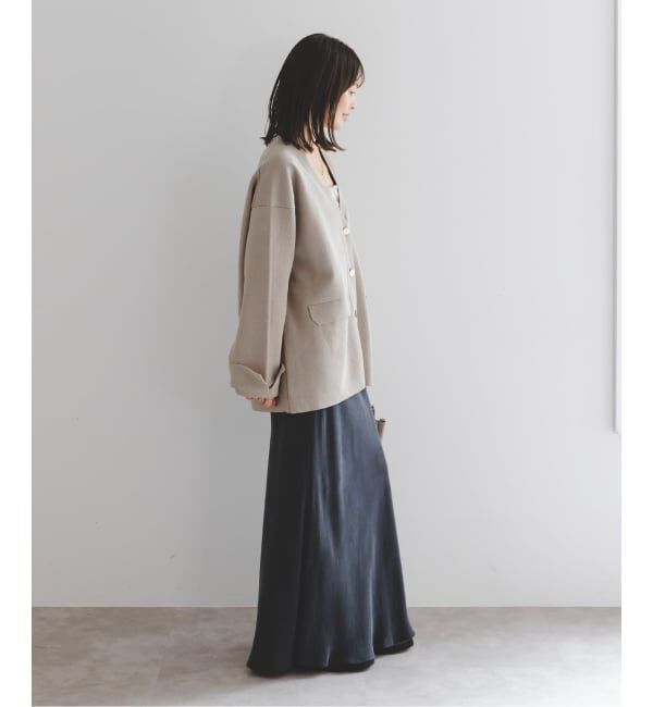 NOBLE「《WEB限定追加》接結ジャケットライクカーディガン」|カーディガン|