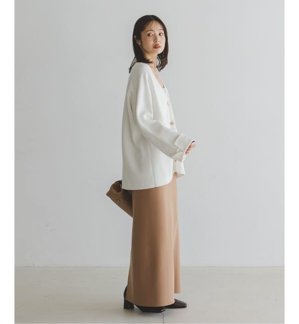 NOBLE「《WEB限定追加》接結ジャケットライクカーディガン」|カーディガン|