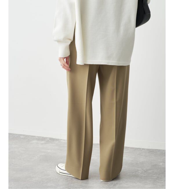 Spick and Span「トロストレッチ1タックパンツ」|スラックス|