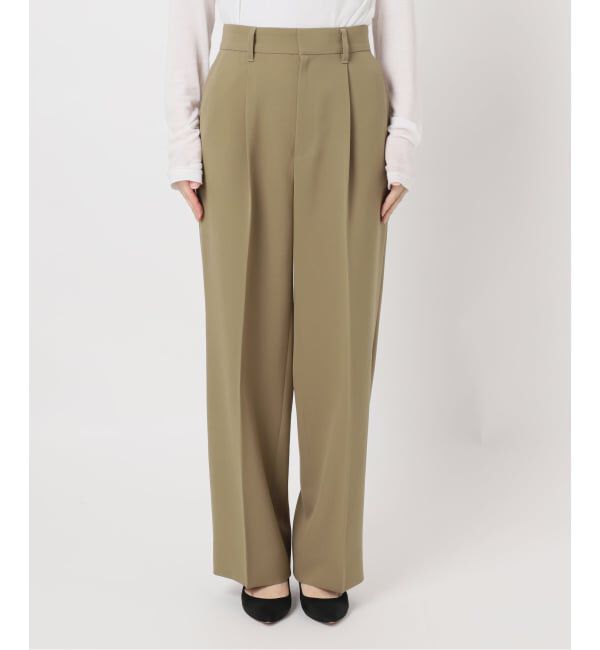 Spick and Span「トロストレッチ1タックパンツ」|スラックス|