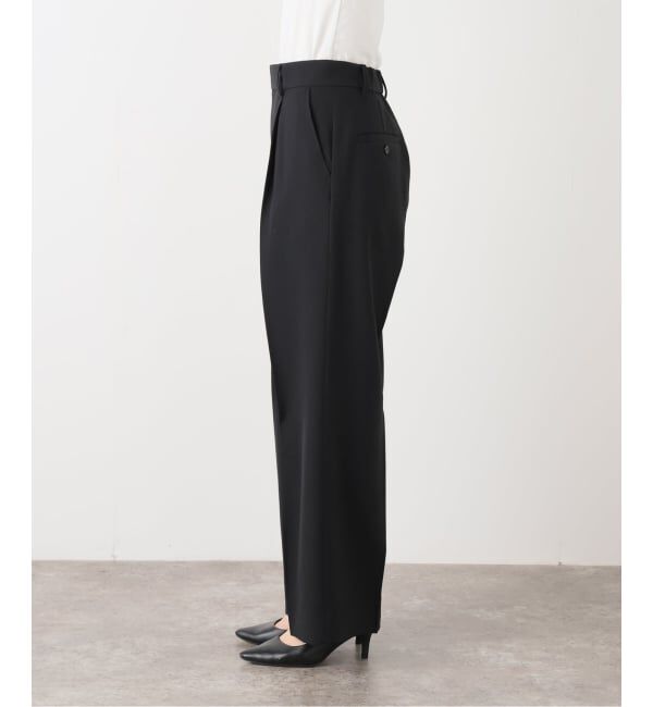 Spick and Span「トロストレッチ1タックパンツ」|スラックス|