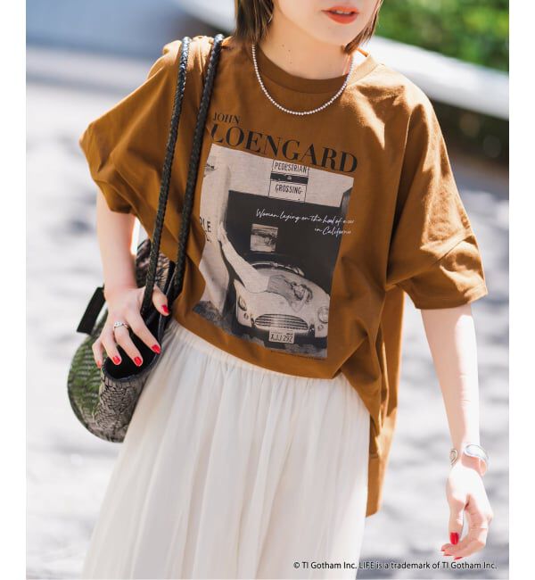 Spick and Span「《WEB限定 / 追加2予約》GOOD ROCK SPEED フォトドルマンTシャツ Re」|Tシャツ・カットソー|ブラウン