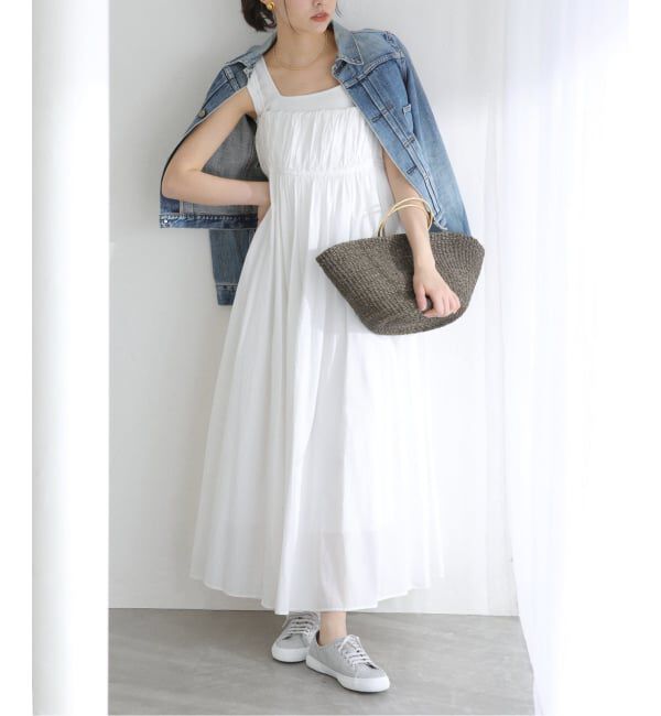  「《WEB限定予約》【洗える】ギャザーキャミワンピース」|ワンピース|