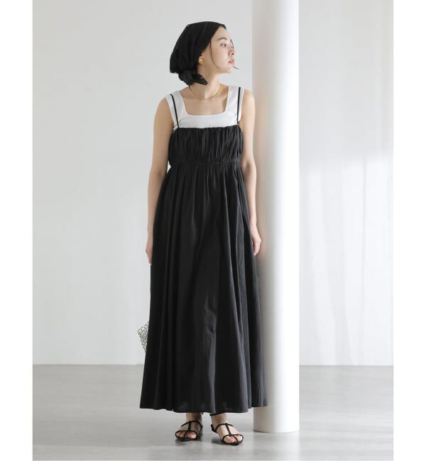  「《WEB限定予約》【洗える】ギャザーキャミワンピース」|ワンピース|