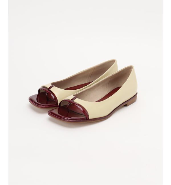 GRISE「《予約》GRISEレザーオープントゥトングフラット」|その他|