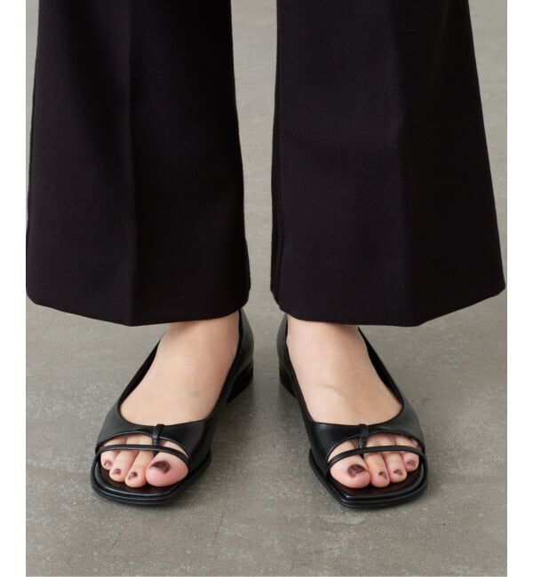 GRISE「《予約》GRISEレザーオープントゥトングフラット」|その他|