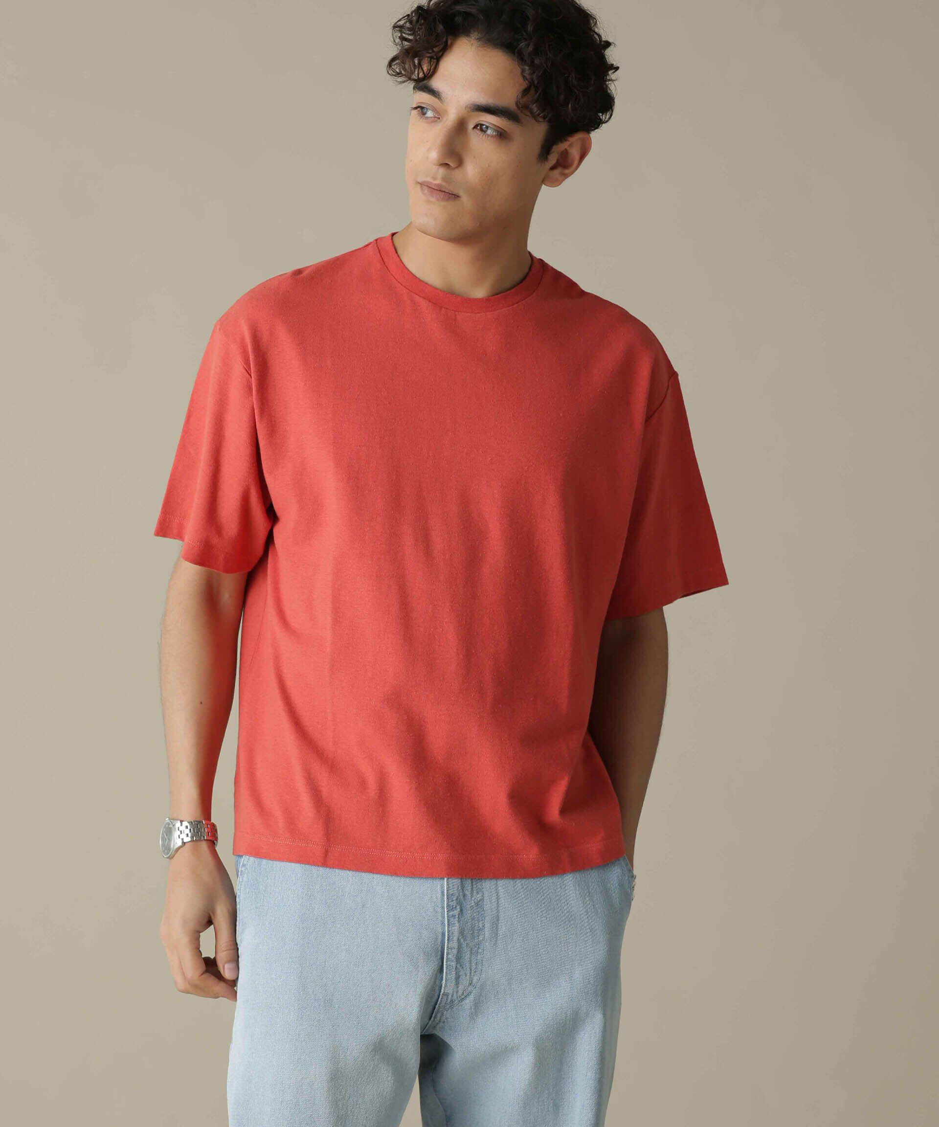 nano･universe「「NJ/CLUB」HOMESTOCK ガーメントダイコットンヘンプTシャツ」|Tシャツ・カットソー|