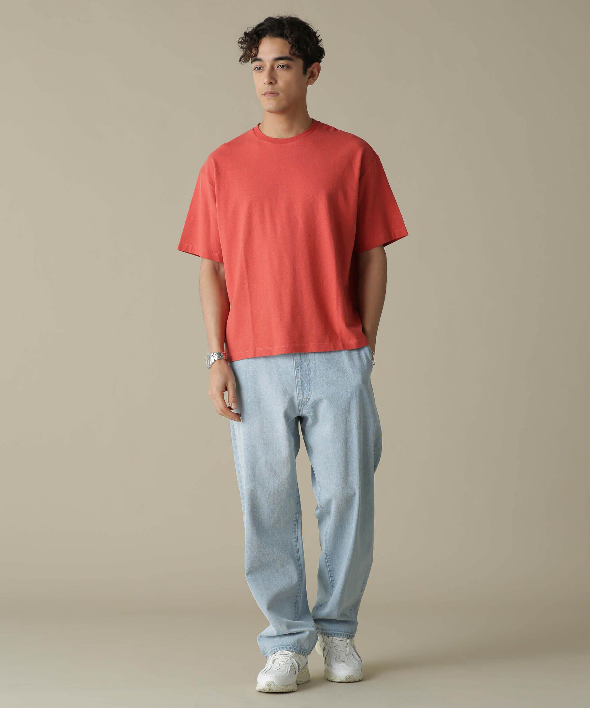 nano･universe「「NJ/CLUB」HOMESTOCK ガーメントダイコットンヘンプTシャツ」|Tシャツ・カットソー|