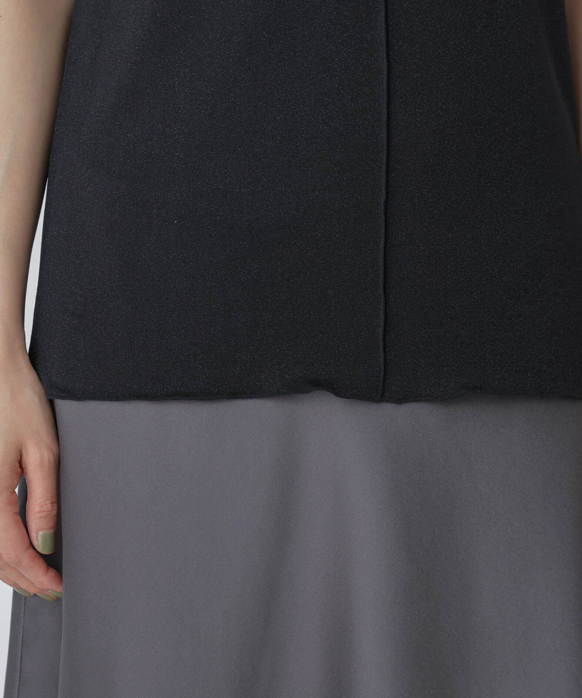 nano･universe「ラメシアーノースリーブカットトップス」|Tシャツ・カットソー|